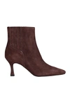 Bianca Di Woman Ankle Boots Cocoa Size 11 Soft Leather In Brown