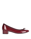 Repetto Camille Balgom Woman Pumps Burgundy Size 9.5 Calfskin In Red
