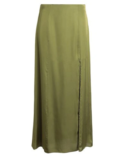 Max & Co . Woman Maxi Skirt Military Green Size 8 Viscose