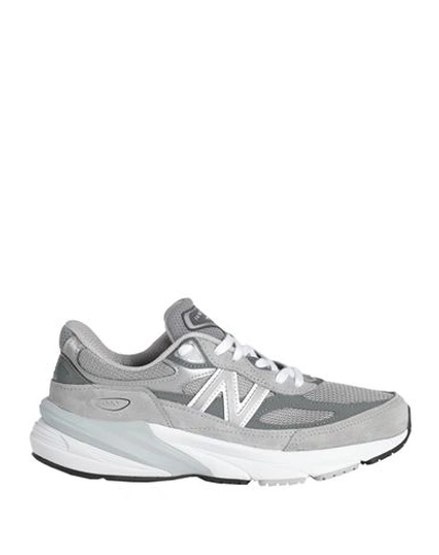New Balance 990 Man Sneakers Grey Size 9 Soft Leather, Textile Fibers