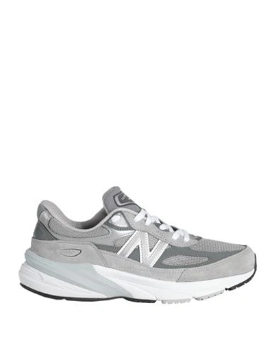 NEW BALANCE NEW BALANCE 990 MAN SNEAKERS GREY SIZE 9 SOFT LEATHER, TEXTILE FIBERS