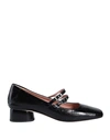 Max & Co . Woman Pumps Black Size 8 Bovine Leather In Black
