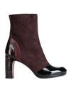 Chie Mihara Woman Ankle Boots Cocoa Size 8 Soft Leather In Brown