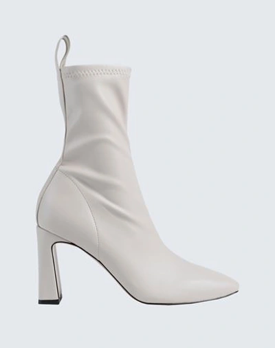Bianca Di Woman Ankle Boots Beige Size 11 Textile Fibers