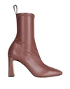Bianca Di Woman Ankle Boots Brown Size 8 Textile Fibers