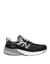 New Balance Printed Suede Mesh Sneakers With Cushioned Sole In Black