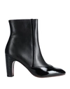 Chie Mihara Woman Ankle Boots Black Size 11 Soft Leather In Black