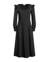 Sfizio Woman Midi Dress Black Size 4 Viscose, Nylon, Elastane
