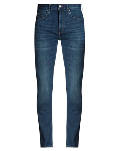 Tommy Hilfiger Man Jeans Blue Size 34w-32l Cotton, Elastomultiester, Elastane