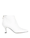 Bianca Di Woman Ankle Boots White Size 11 Soft Leather In White