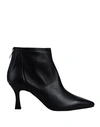 Bianca Di Woman Ankle Boots Black Size 11 Soft Leather In Black
