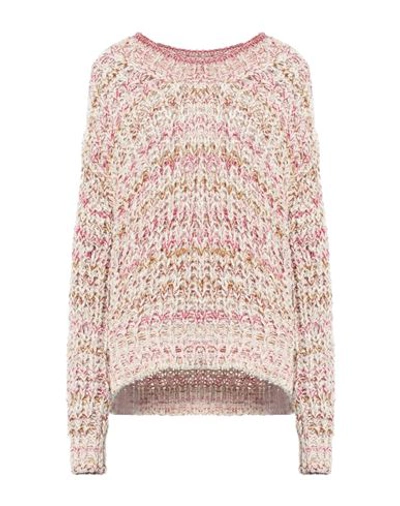 Isabel Marant Woman Sweater Magenta Size 8 Viscose, Cotton, Polyamide, Metallic Fiber In Magenta