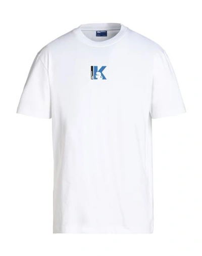 Karl Lagerfeld Jeans Klj Regular K-logo Sslv Tee Man T-shirt White Size L Cotton