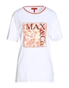 MAX & CO. WITH SUPERGA MAX & CO. WITH SUPERGA WOMAN T-SHIRT WHITE SIZE L COTTON