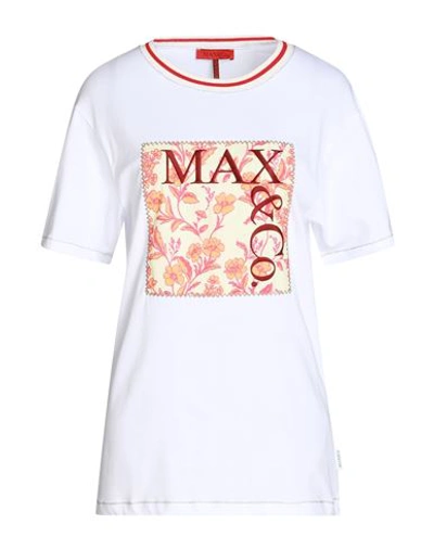 Max & Co. With Superga Woman T-shirt White Size L Cotton
