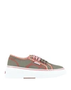 MAX & CO. WITH SUPERGA MAX & CO. WITH SUPERGA WOMAN SNEAKERS MILITARY GREEN SIZE 7.5 COTTON