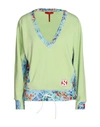 MAX & CO. WITH SUPERGA MAX & CO. WITH SUPERGA WOMAN SWEATSHIRT LIGHT GREEN SIZE M COTTON