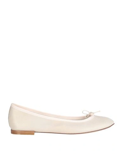 Repetto Cendrillon Ad Woman Ballet Flats Ivory Size 9.5 Goat Skin In White