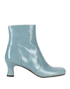 CHIE MIHARA CHIE MIHARA WOMAN ANKLE BOOTS SKY BLUE SIZE 8 SOFT LEATHER