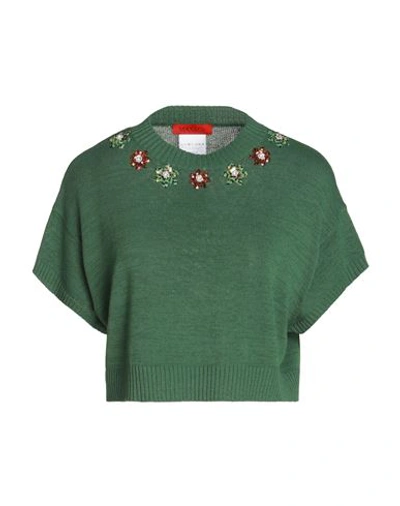 Max & Co . Woman Sweater Green Size L Cotton, Polyamide