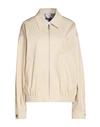 TOMMY HILFIGER HILFIGER COLLECTION WOMAN JACKET BEIGE SIZE L COTTON