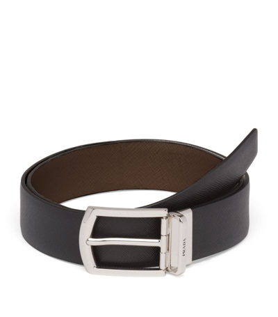 Prada Saffiano Leather Reversible Belt