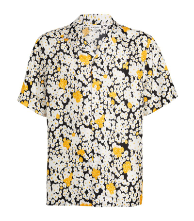 Lanvin Printed Bowling Shirt In Negro