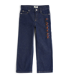 LANVIN ENFANT EMBROIDERED LOGO STRAIGHT JEANS (4-14 YEARS)