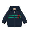 GUCCI KIDS EMBROIDERED HOODED JACKET (0-36 MONTHS)