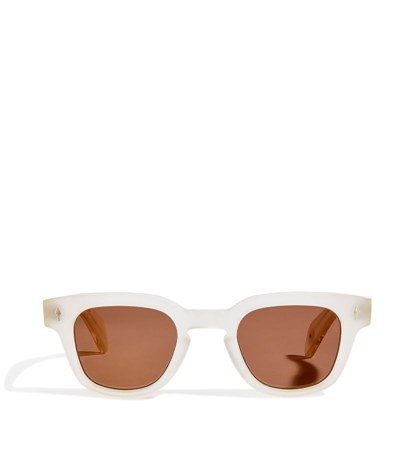 Jacques Marie Mage White Yellowstone Forever Limited Edition Julien Sunglasses In Tan Pronghorn