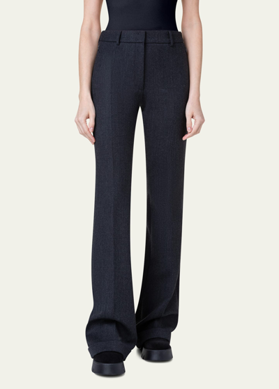 AKRIS MARISA DOUBLE FACE WOOL BOOTCUT PANTS