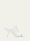 Ferragamo Era Leather Mules In Optic White