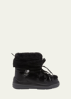 Moncler Insolux Leather-trimmed Shell Snow Boots In Black
