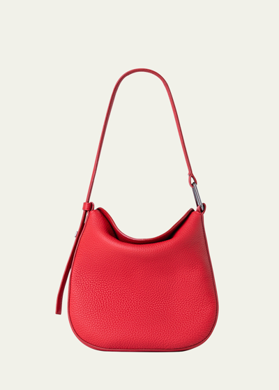 Akris Anna Little Leather Hobo Bag In 106 Lipstick