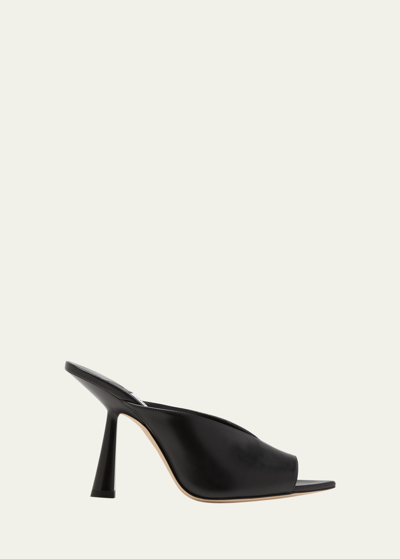 JIMMY CHOO MARYANNE LEATHER STILETTO MULES