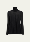 Max Mara Zagara Coordinated Knit Wool Turtleneck In Black