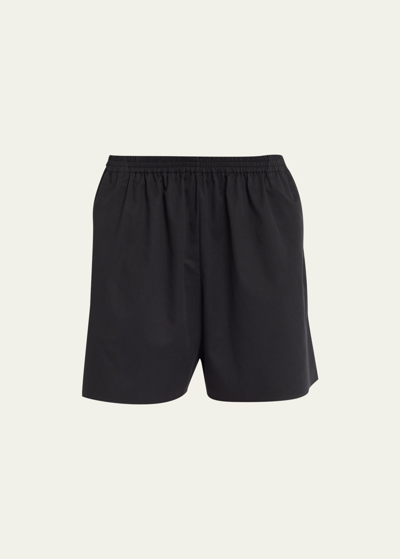 The Row Gunther Cotton-blend Shorts In Black