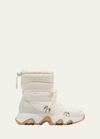 Sorel Kinetic Impact Puffy Lace-up Snow Boots In Chalk Sea Salt