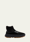 Sorel Ona 503 Mid Womens Canvas Faux Fur Casual And Fashion Sneakers In Black Black