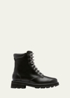 Sorel Lennox Lace Stkd Wp Leather Boot In Black Sea Salt