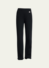 MONCLER RIBBED WOOL KNIT BOTTOMS