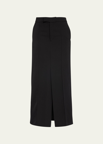 Rohe Straight Suiting Maxi Skirt In 102 Navy