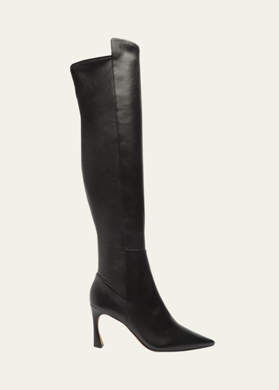 Alexandre Birman Myraotk Leather Over-the-knee Boots In Black