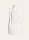 Stella Mccartney Stella Mc Cartney Cream Asymmetric Viscose Top In 9200 Cream