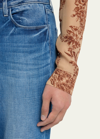 L'agence Kendra High Rise Cropped Flare Jeans In Laredo In Bordello