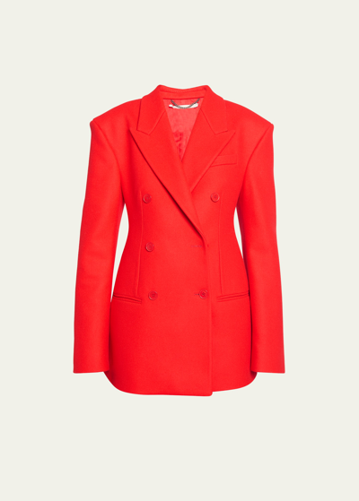 Stella Mccartney Double-breasted Blazer In Lipstick Red