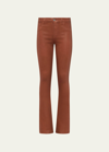 L Agence Selma High Rise Sleek Baby Bootcut Jeans In Fawn Coated In Fawn Coate