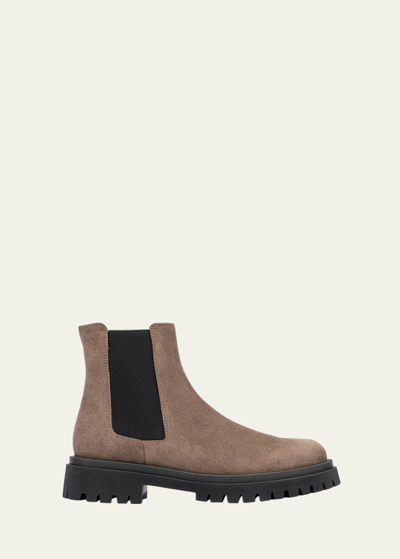 Aquatalia Olessa Suede Chelsea Ankle Boots In Ecruecru