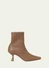 LOEFFLER RANDALL THANDY LEATHER ZIP ANKLE BOOTIES