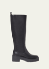 LOEFFLER RANDALL CARLEE TALL LEATHER MOTO BOOTS